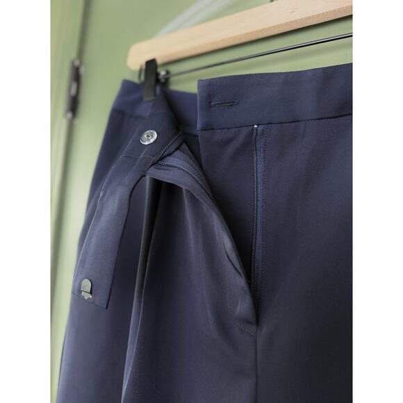 NWT Tuckernuck Navy Blue Pleated Duncan Trouser Pants High Rise Straight Leg 8 - Picture 4 of 7
